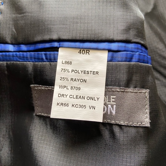 Kennith Cole Reaction Mens black/gray Suit Blazer size 40R - Picture 3 of 8